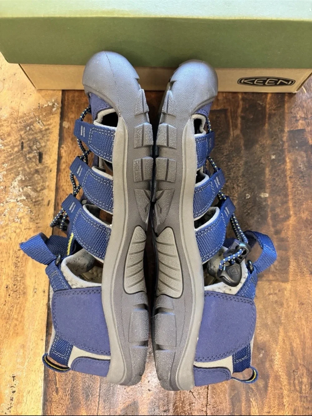 Keen Newport H2 men/big boys size 7 Navy and Gray Closed-Toe Water Sandals